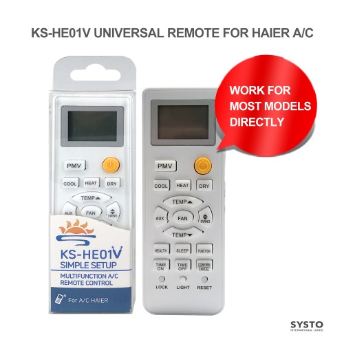SYSTO丨KS-HE01V Universal for HAIER Air Conditioner Remote Control