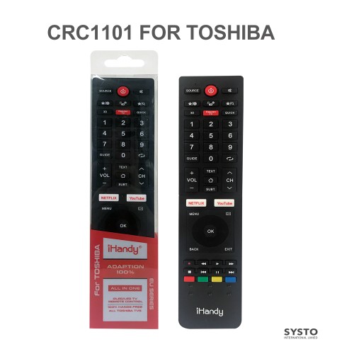 SYSTO丨CRC1101 Universal Replacement Remote Control for TOSHIBA LED LCD TV
