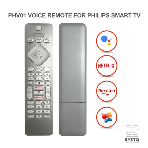 PHV01 Replacement PHILIPS V Remote Control VOICE FUNCTION丨SYSTO