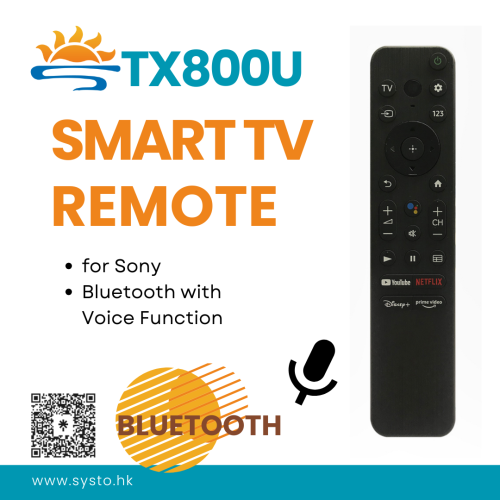 SYSTO丨RMF-TX800U Remote Compatible with Sony Bravia Smart TV Remote Control Applicable X80K X90K W830K A80K X95K X85K Series TV